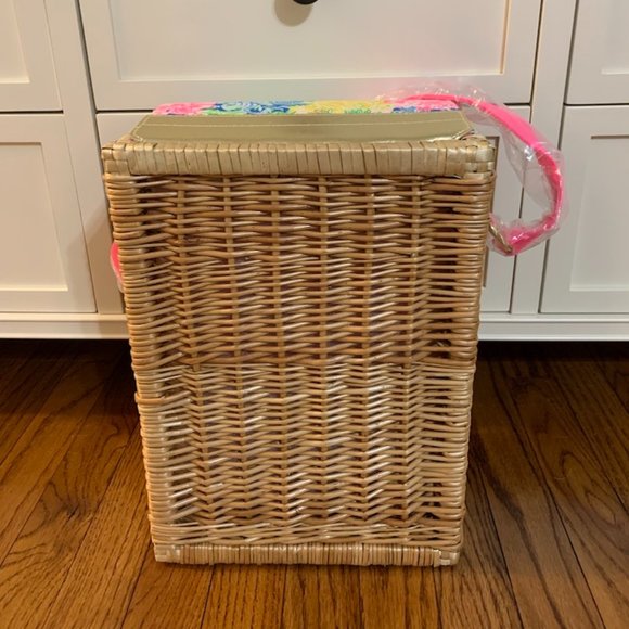Lilly Pulitzer Wicker Wine Basket - Picture 5 of 6